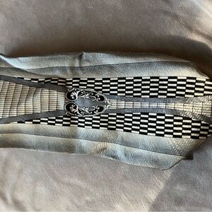 Elegant Black and White Patterned Tie